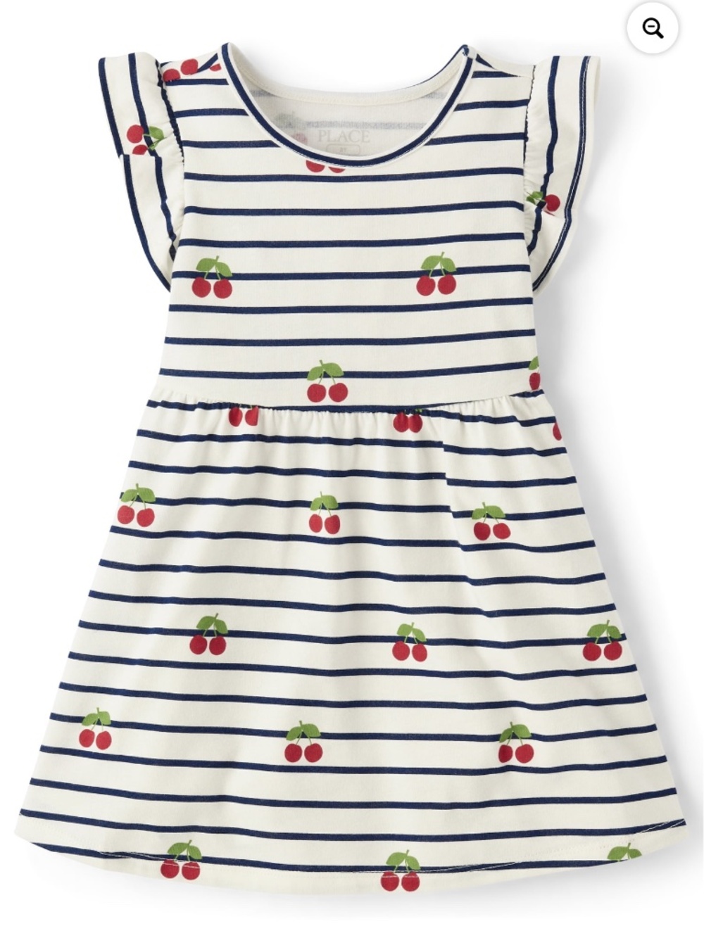 The Children’s Place Toddler Girls Marshmallow White Striped Dress Size 5T NWT